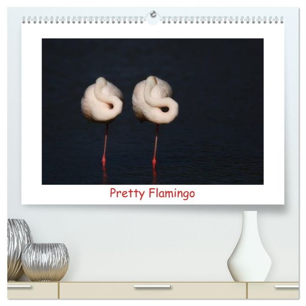 Pretty Flamingo (hochwertiger Premium Wandkalender 2027 DIN A2 quer) Kunstdruck in Hochglanz