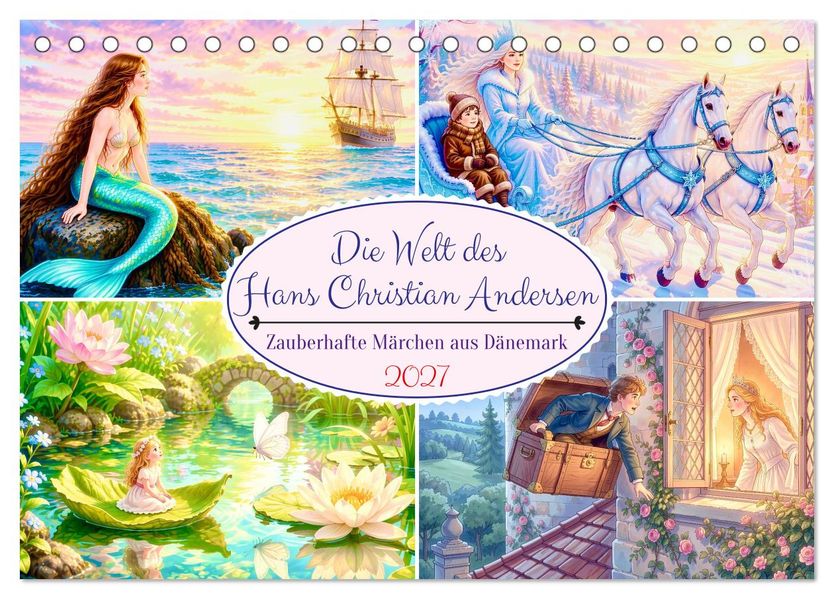 Die Welt des Hans Christian Andersen (Tischkalender 2027 DIN A5 quer) CALVENDO Monatskalender