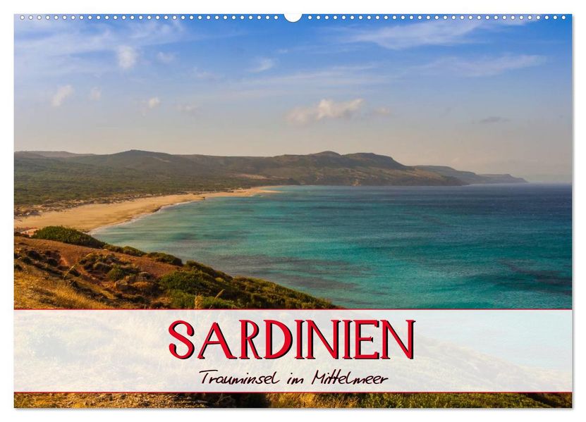 Sardinien Panoramakalender (Wandkalender 2027 DIN A2 quer) CALVENDO Monatskalender
