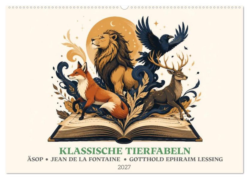 Klassische Tierfabeln (Wandkalender 2027 DIN A2 quer) CALVENDO Monatskalender