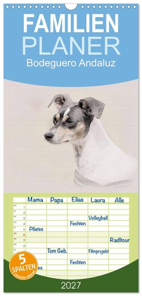 Familienplaner 2027 - Bodeguero Andaluz 2027 mit 5 Spalten (Wandkalender 21 x 45 cm) CALVENDO