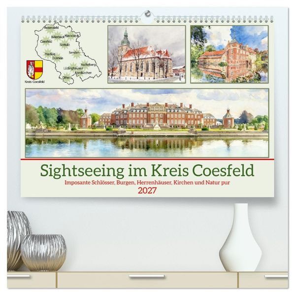 Sightseeing im Kreis Coesfeld (hochwertiger Premium Wandkalender 2027 DIN A2 quer) Kunstdruck in Hochglanz