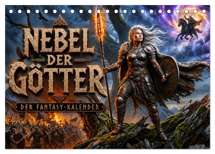 Nebel der Götter - Der Fantasy-Kalender (Tischkalender 2027 DIN A5 quer) CALVENDO Monatskalender