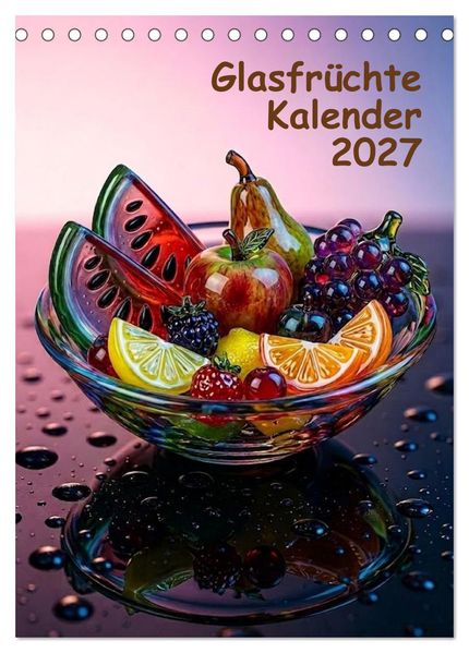 Glasfrüchte Kalender (Tischkalender 2027 DIN A5 hoch) CALVENDO Monatskalender