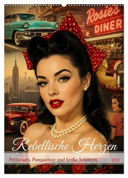 Rebellische Herzen (Wandkalender 2027 DIN A2 hoch) CALVENDO Monatskalender
