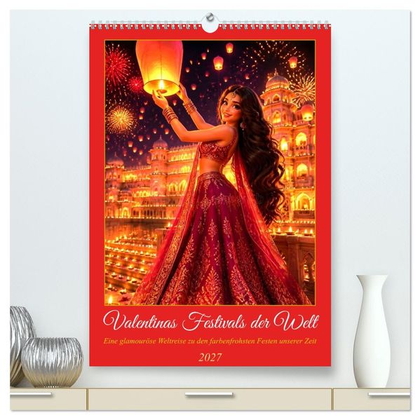 Valentinas Festivals der Welt (hochwertiger Premium Wandkalender 2027 DIN A2 hoch) Kunstdruck in Hochglanz