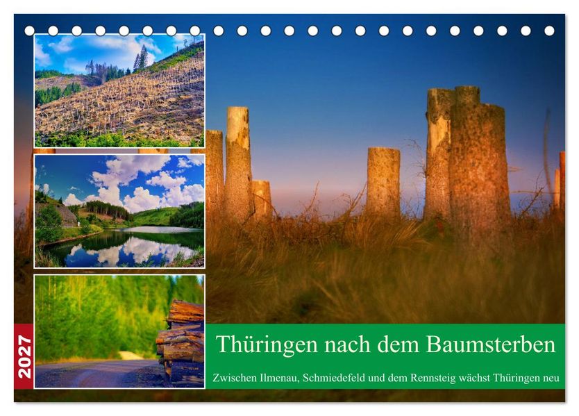 Thüringen nach dem Baumsterben (Tischkalender 2027 DIN A5 quer) CALVENDO Monatskalender