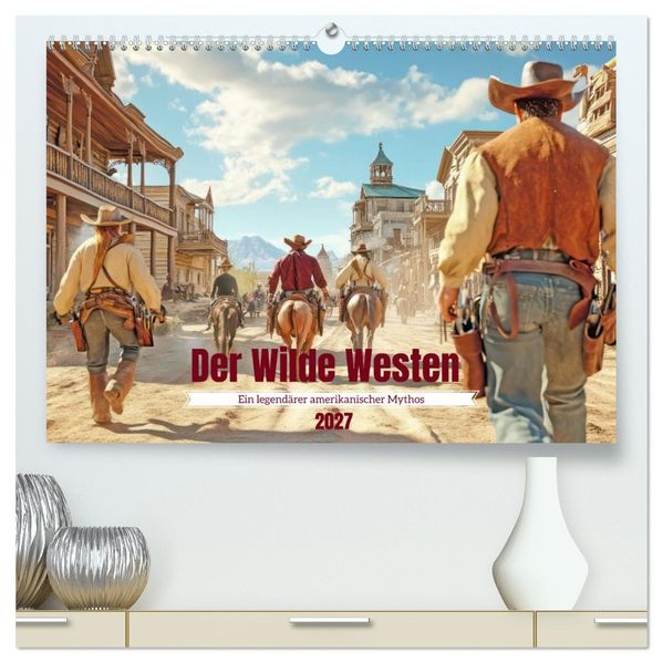Der Wilde Westen - Ein legendärer amerikanischer Mythos (hochwertiger Premium Wandkalender 2027 DIN A2 quer) Kunstdruck in Hochglanz