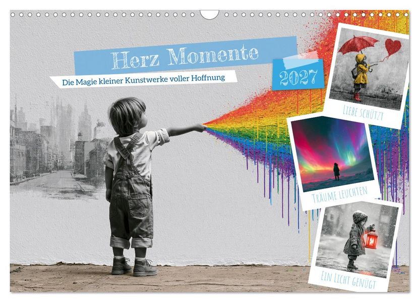 Herz Momente (Wandkalender 2027 DIN A3 quer) CALVENDO Monatskalender