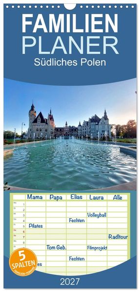 Familienplaner 2027 - Südliches Polen mit 5 Spalten (Wandkalender 21 x 45 cm) CALVENDO