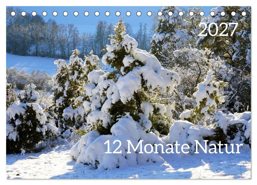 12 Monate Natur (Tischkalender 2027 DIN A5 quer) CALVENDO Monatskalender