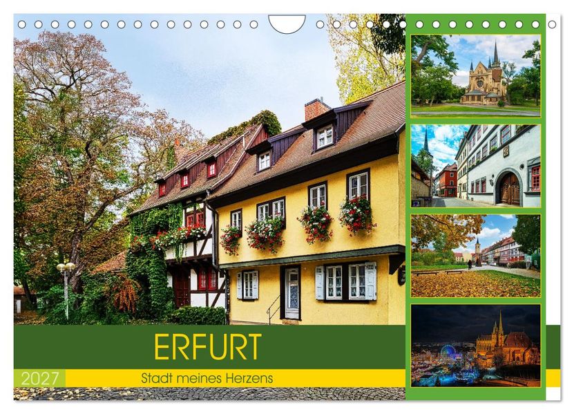 Erfurt - Stadt meines Herzens (Wandkalender 2027 DIN A4 quer) CALVENDO Monatskalender