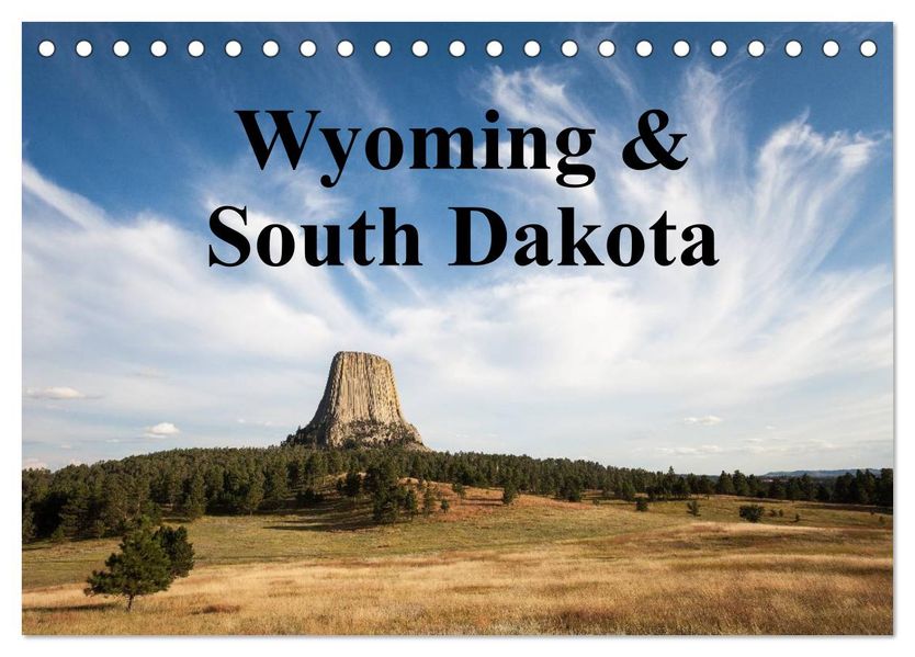 Wyoming & South Dakota (Tischkalender 2027 DIN A5 quer) CALVENDO Monatskalender