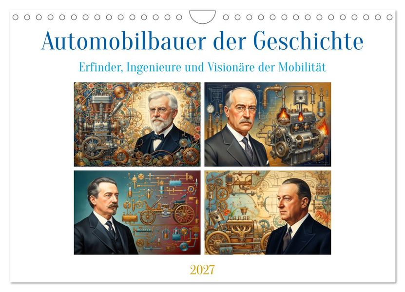 Automobilbauer der Geschichte (Wandkalender 2027 DIN A4 quer) CALVENDO Monatskalender