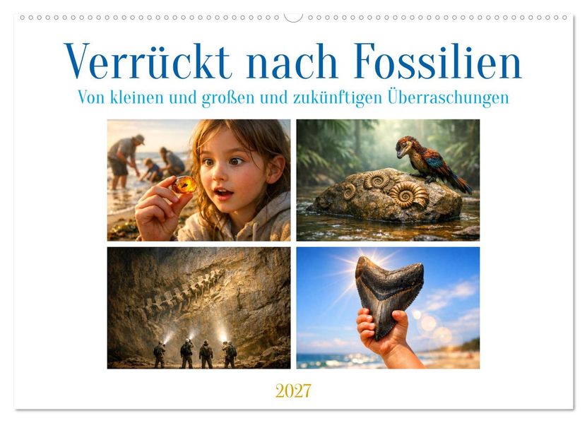Verrückt nach Fossilien (Wandkalender 2027 DIN A2 quer) CALVENDO Monatskalender