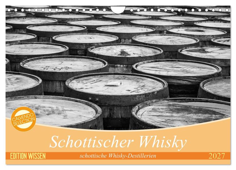 Schottischer Whisky (Wandkalender 2027 DIN A4 quer) CALVENDO Monatskalender