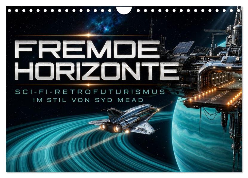 Fremde Horizonte - Sci-Fi-Retrofuturismus im Stil von Syd Mead (Wandkalender 2027 DIN A4 quer) CALVENDO Monatskalender