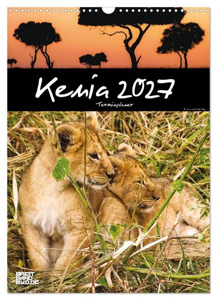 Kenia - Terminplaner (Wandkalender 2027 DIN A3 hoch) CALVENDO Monatskalender