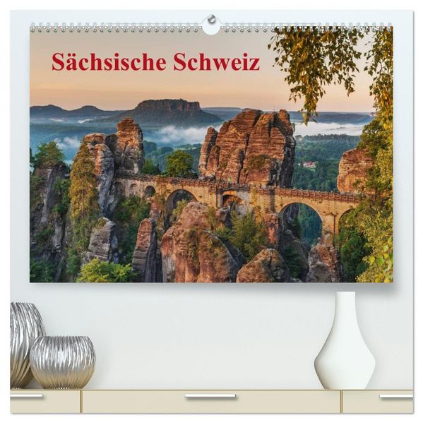 Sächsische Schweiz (hochwertiger Premium Wandkalender 2027 DIN A2 quer) Kunstdruck in Hochglanz
