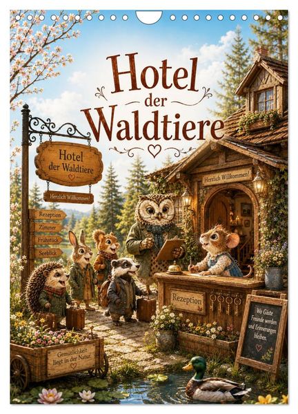 Hotel der Waldtiere (Wandkalender 2027 DIN A4 hoch) CALVENDO Monatskalender