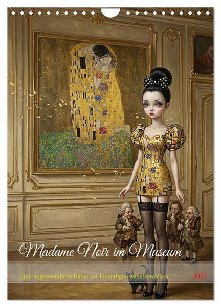 Madame Noir im Museum (Wandkalender 2027 DIN A4 hoch) CALVENDO Monatskalender