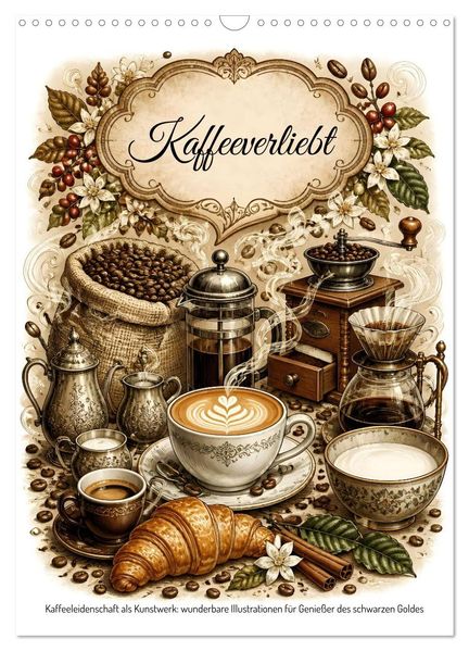 Kaffeeverliebt (Wandkalender 2027 DIN A3 hoch) CALVENDO Monatskalender