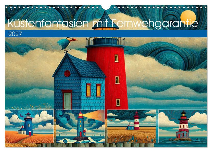 Küstenfantasien mit Fernwehgarantie (Wandkalender 2027 DIN A3 quer) CALVENDO Monatskalender