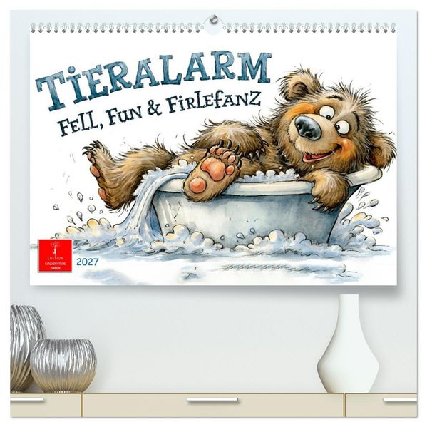 Tieralarm - Fell Fun & Firlefanz (hochwertiger Premium Wandkalender 2027 DIN A2 quer) Kunstdruck in Hochglanz