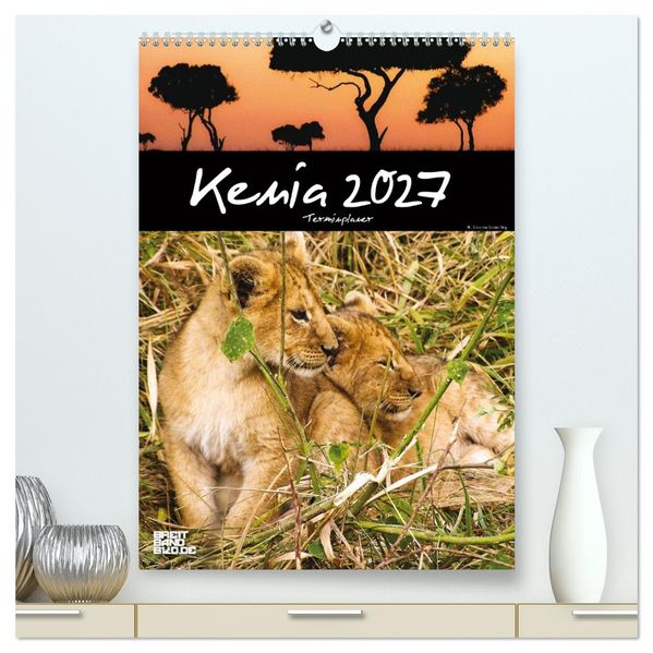 Kenia - Terminplaner (hochwertiger Premium Wandkalender 2027 DIN A2 hoch) Kunstdruck in Hochglanz