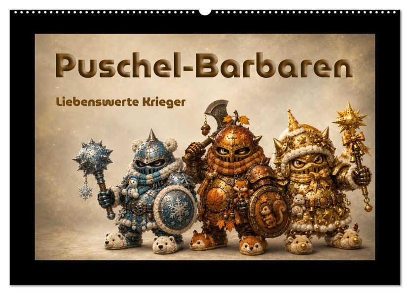 Puschel-Barbaren (Wandkalender 2027 DIN A2 quer) CALVENDO Monatskalender