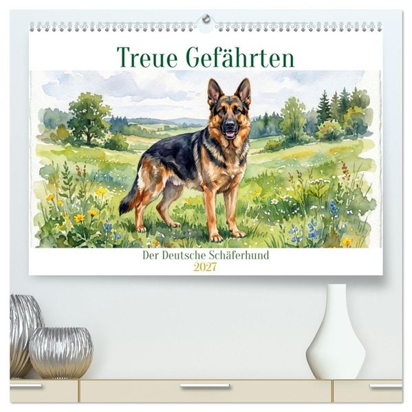 Treue Gefährten (hochwertiger Premium Wandkalender 2027 DIN A2 quer) Kunstdruck in Hochglanz