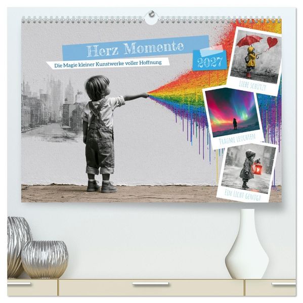 Herz Momente (hochwertiger Premium Wandkalender 2027 DIN A2 quer) Kunstdruck in Hochglanz