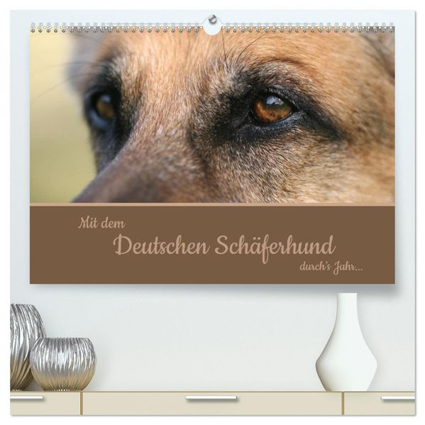 Mit dem Deutschen Schäferhund durch's Jahr (hochwertiger Premium Wandkalender 2027 DIN A2 quer) Kunstdruck in Hochglanz