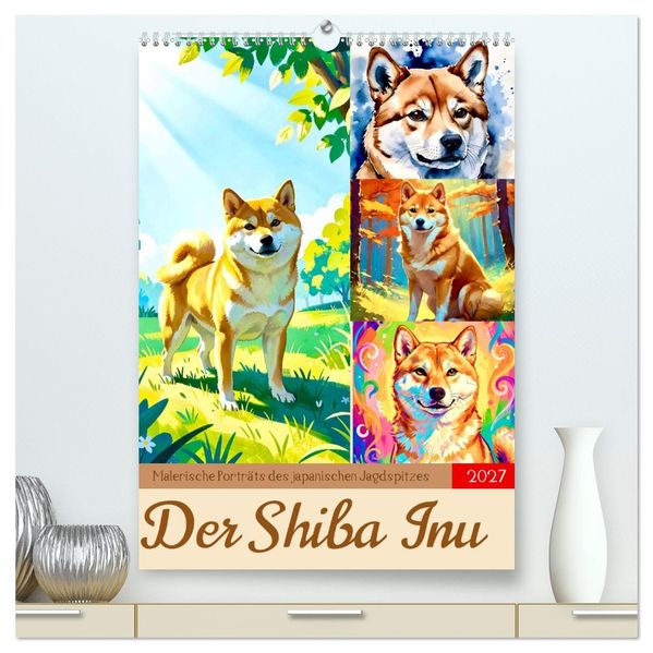 Der Shiba Inu (hochwertiger Premium Wandkalender 2027 DIN A2 hoch) Kunstdruck in Hochglanz