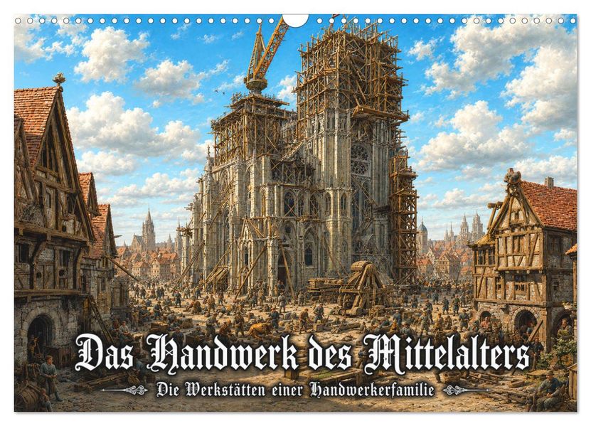 Das Handwerk des Mittelalters - Die Werkstätten einer Handwerkerfamilie (Wandkalender 2027 DIN A3 quer) CALVENDO Monatskalender