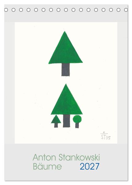 Anton Stankowski. Bäume (Tischkalender 2027 DIN A5 hoch) CALVENDO Monatskalender