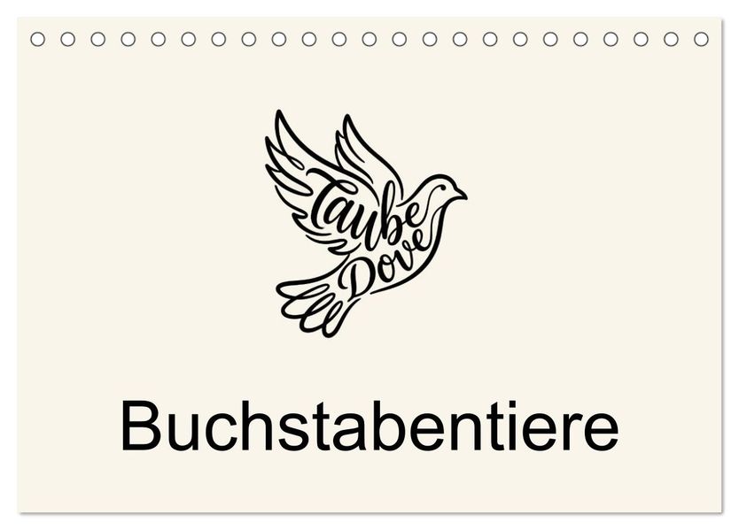 Buchstabentiere (Tischkalender 2027 DIN A5 quer) CALVENDO Monatskalender
