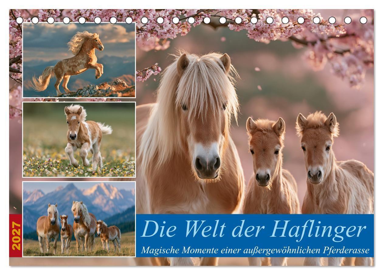 Die Welt der Haflinger (Tischkalender 2027 DIN A5 quer) CALVENDO Monatskalender