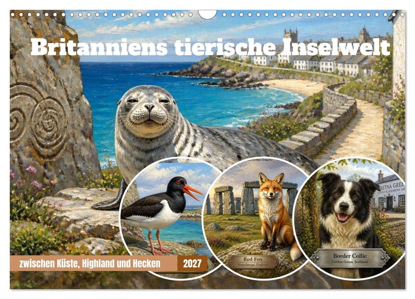 Britanniens tierische Inselwelt (Wandkalender 2027 DIN A3 quer) CALVENDO Monatskalender