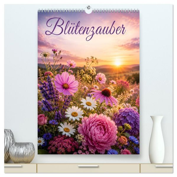 Blütenzauber (hochwertiger Premium Wandkalender 2027 DIN A2 hoch) Kunstdruck in Hochglanz