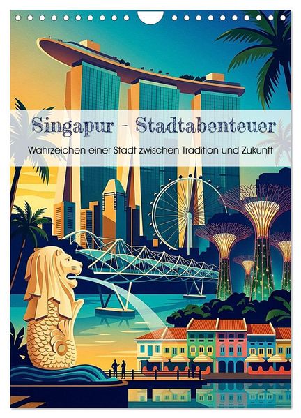 Singapur - Stadtabenteuer (Wandkalender 2027 DIN A4 hoch) CALVENDO Monatskalender