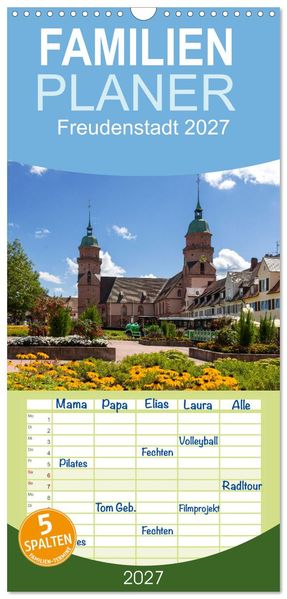 Familienplaner 2027 - Freudenstadt 2027 mit 5 Spalten (Wandkalender 21 x 45 cm) CALVENDO