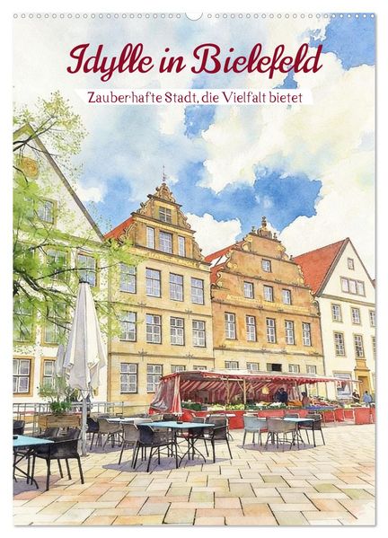 Idylle in Bielefeld (Wandkalender 2027 DIN A2 hoch) CALVENDO Monatskalender