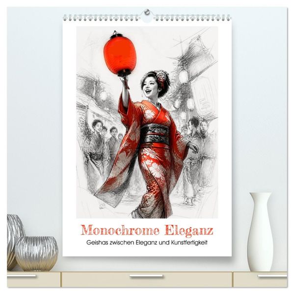 Monochrome Eleganz (hochwertiger Premium Wandkalender 2027 DIN A2 hoch) Kunstdruck in Hochglanz