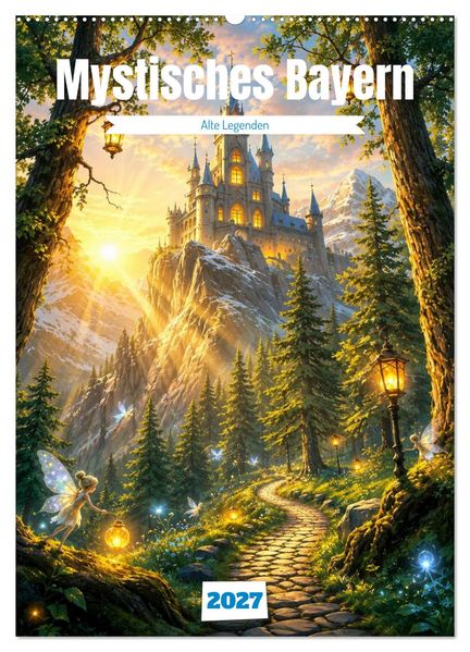 Mystisches Bayern - Alte Legenden (Wandkalender 2027 DIN A2 hoch) CALVENDO Monatskalender