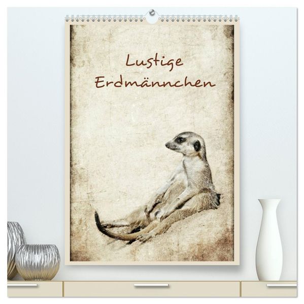 Lustige Erdmännchen (hochwertiger Premium Wandkalender 2027 DIN A2 hoch) Kunstdruck in Hochglanz