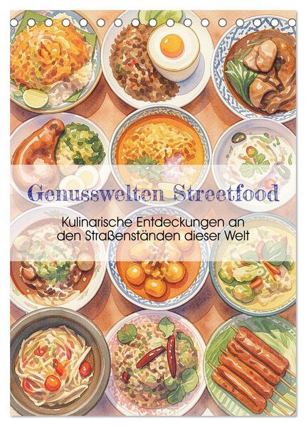 Genusswelten Streetfood (Tischkalender 2027 DIN A5 hoch) CALVENDO Monatskalender