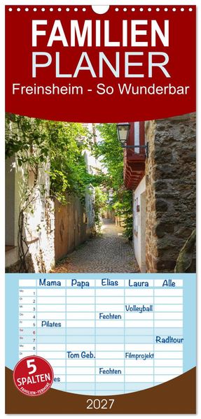 Familienplaner 2027 - Freinsheim - So Wunderbar mit 5 Spalten (Wandkalender 21 x 45 cm) CALVENDO