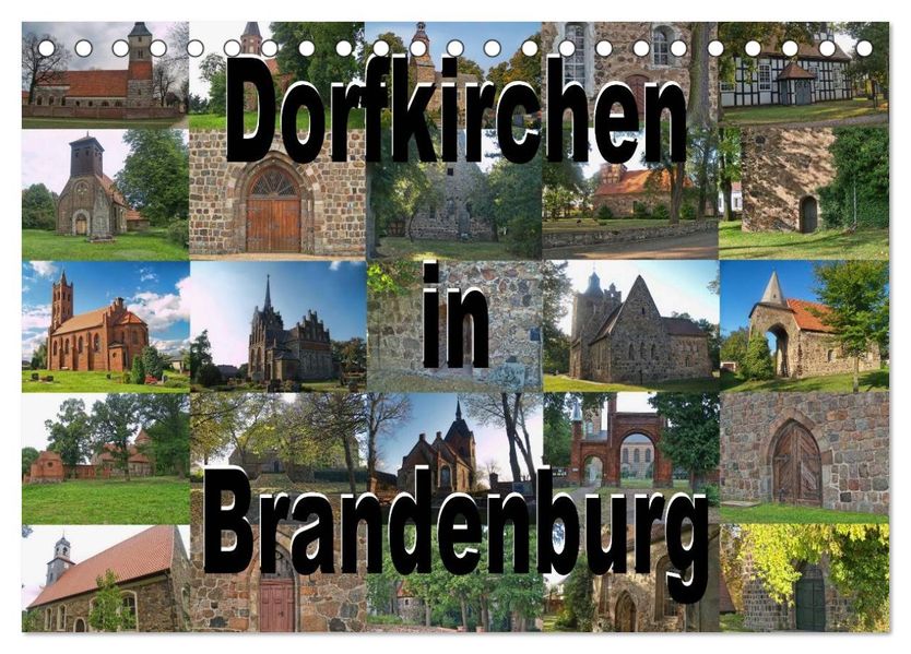 Dorfkirchen in Brandenburg (Tischkalender 2027 DIN A5 quer) CALVENDO Monatskalender
