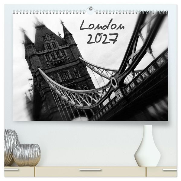 London (hochwertiger Premium Wandkalender 2027 DIN A2 quer) Kunstdruck in Hochglanz
